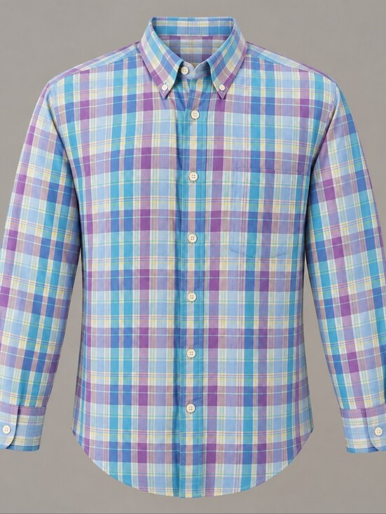 J. Crew Other - J.Crew Men’s Medium Pastel Plaid Button Down Shirt Blue Purple Long Sleeve